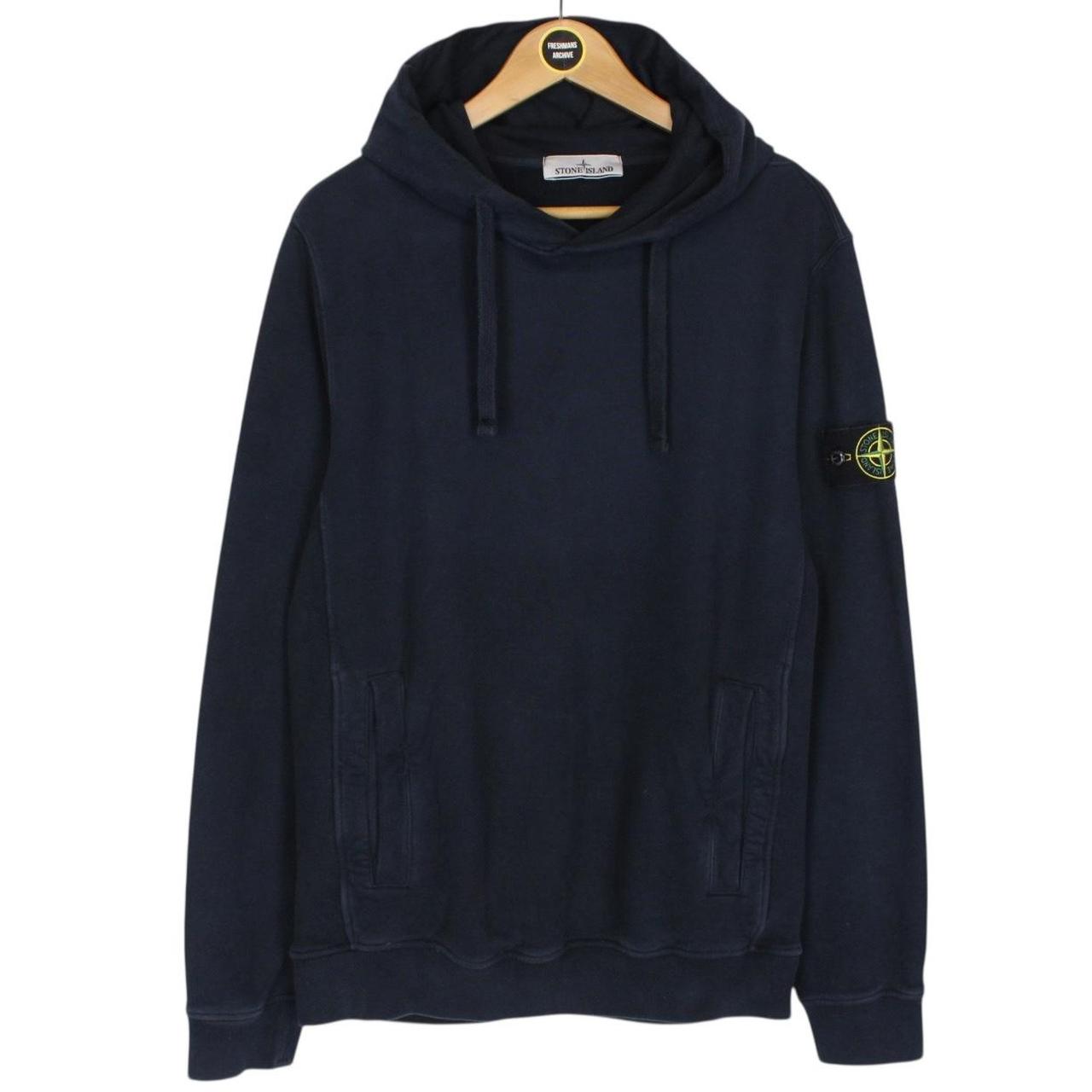 Stone Island SS 2024 Navy Blue Cotton Hoodie Jumper