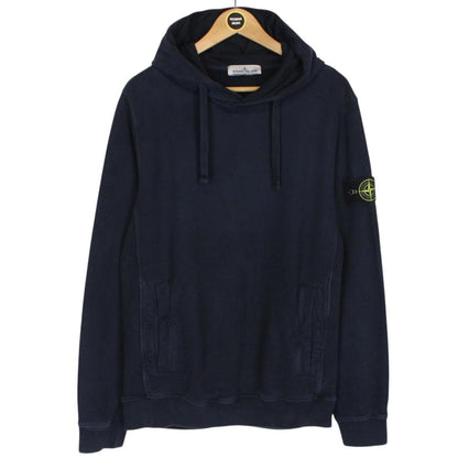 Stone Island SS 2024 Navy Blue Cotton Hoodie Jumper