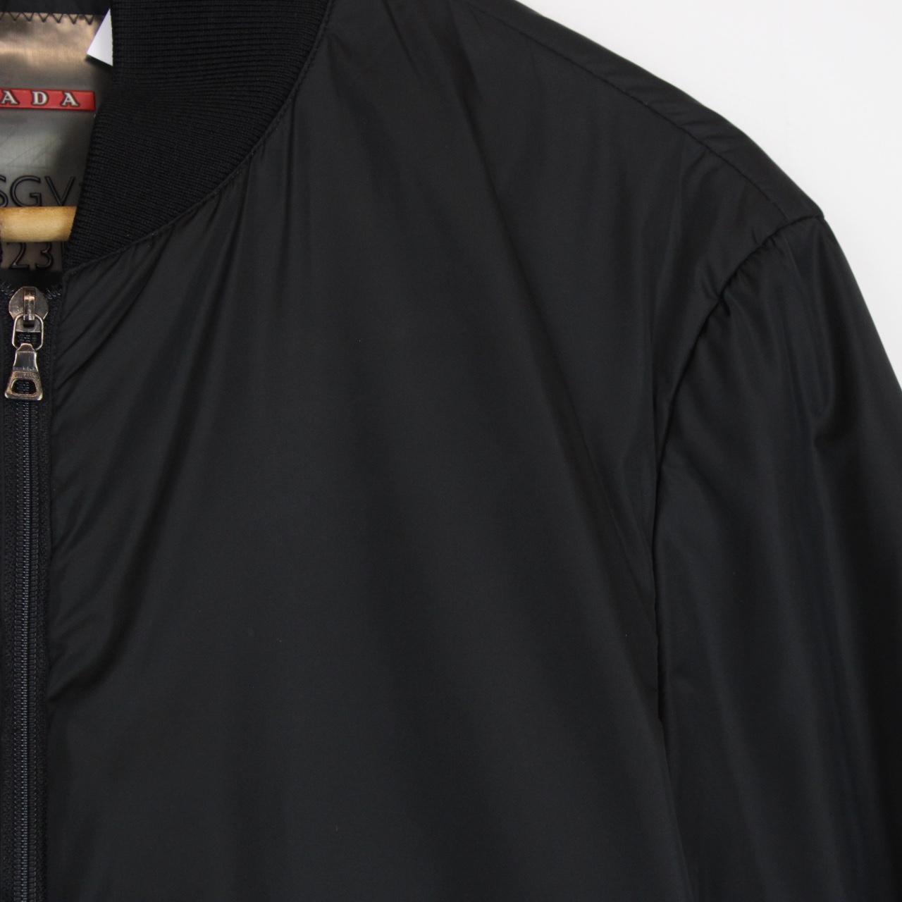 Vintage Prada Sport Black Nylon Quilted Full Zip Jacket