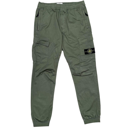 Stone Island AW 2021 Green RE-T Fit Cargo Trousers