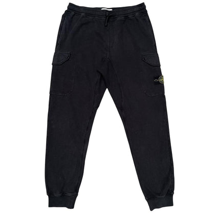 Stone Island AW 2019 Black Cotton Tracksuit Bottoms / Joggers