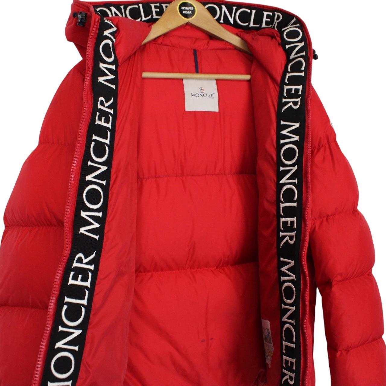Moncler Montclar Red Full Zip Hooded Down Jacket