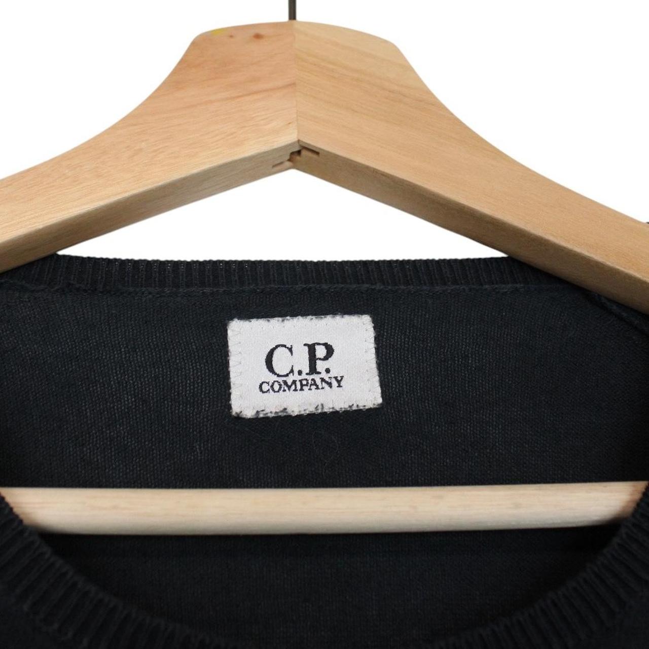 CP Company Navy Blue Cotton Knit Sweatshirt Jumper