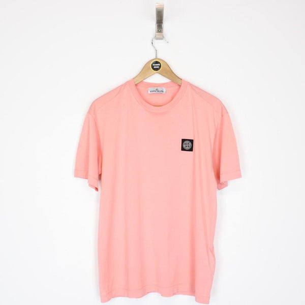 Stone Island AW 2022 Pink Short Sleeve Compass Logo T-Shirt