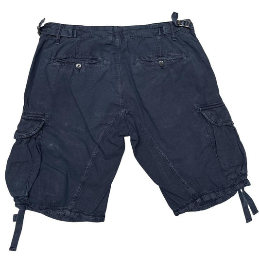 CP Company Navy Blue Cotton Lens Cargo Shorts