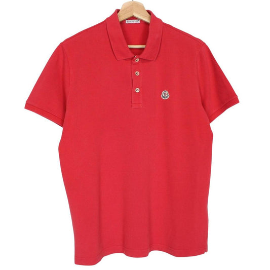 Moncler Maglia Manica Corta Red Short Sleeve Cotton Polo Shirt