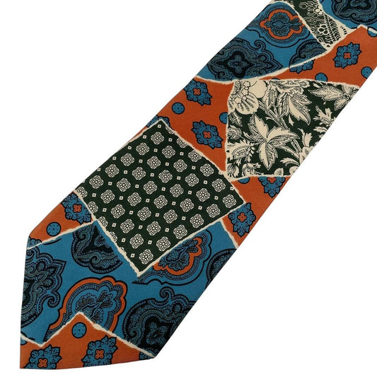 Vintage Dolce &amp; Gabbana Multicoloured Patchwork Silk Tie