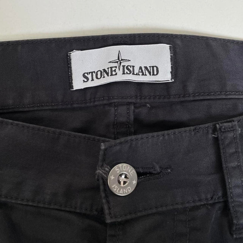 Stone Island SS 2015 Black Slim Fit Cotton Trousers