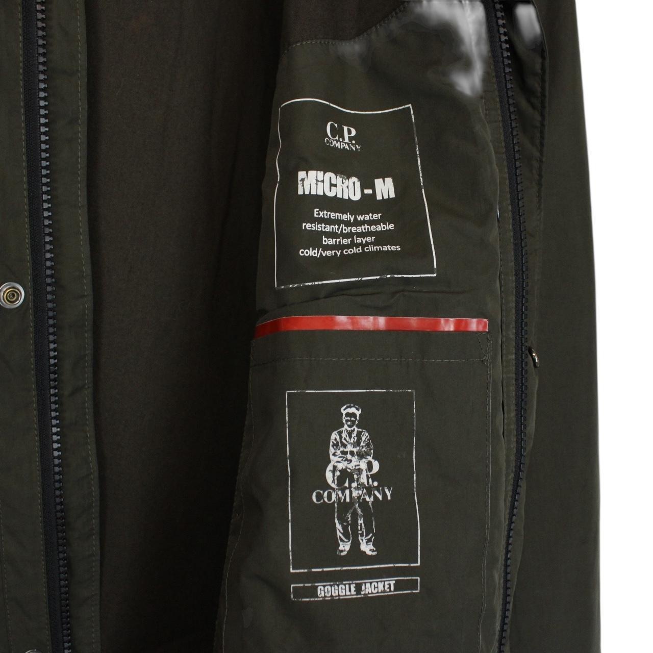 CP Company Micro-M Khaki Green Full Zip Goggle Jacket