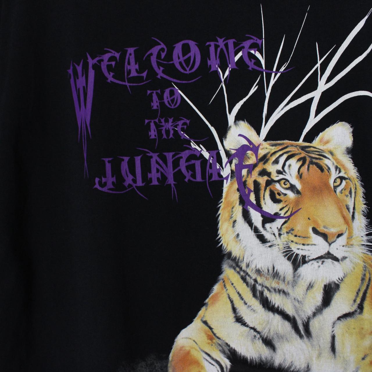 Marcelo Burlon black pocket t-shirt with multicoloured tiger print and logo detail.