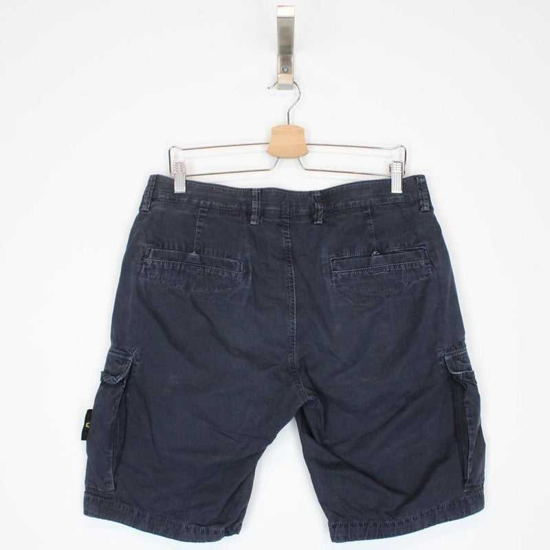 Stone Island SS 2015 Navy Blue Bermuda Cotton Cargo Shorts