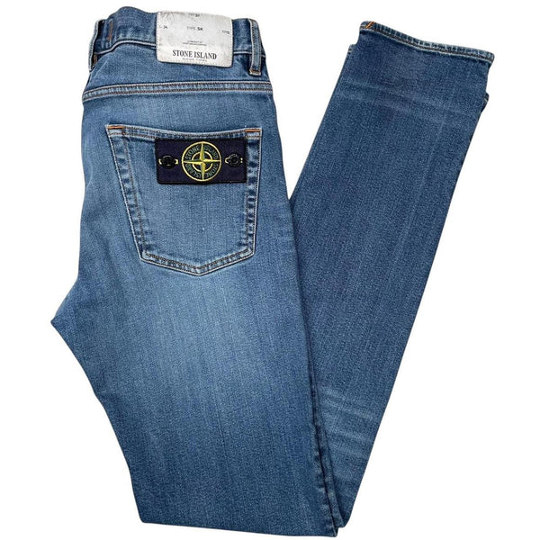 Stone Island SS 2018 Blue Skinny Fit Denim Jeans