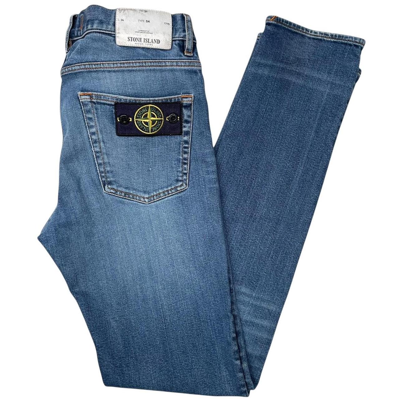 Stone Island SS 2018 Blue Skinny Fit Denim Jeans