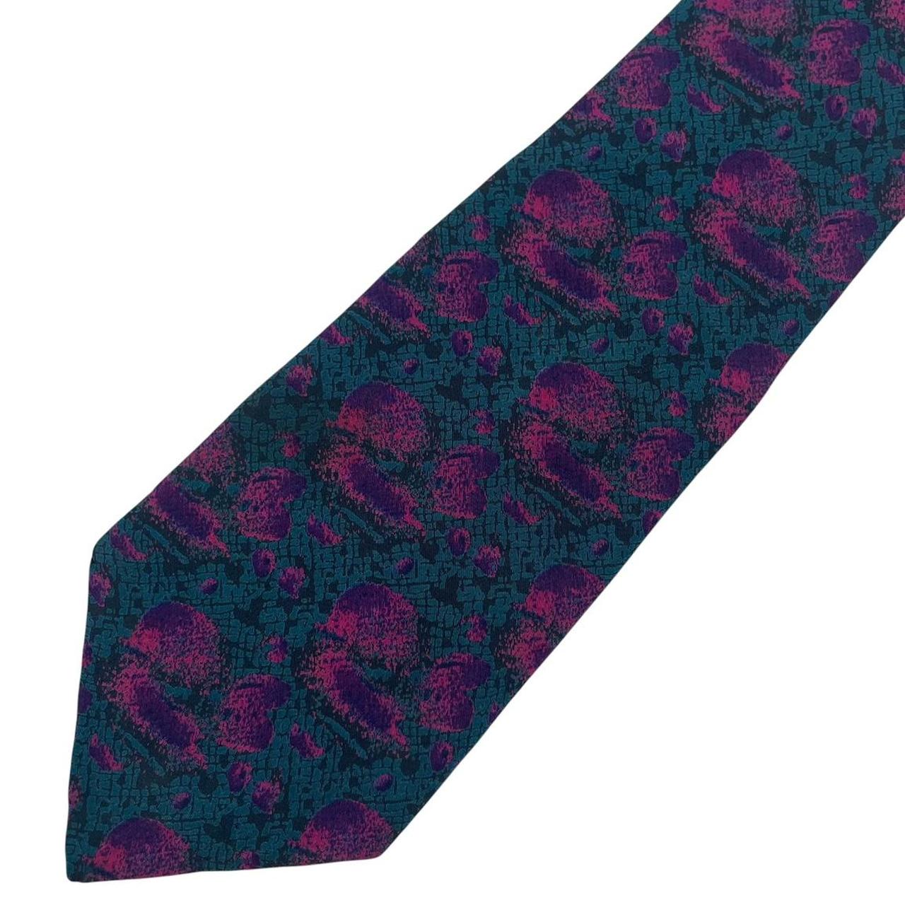 Christian Dior multicoloured silk tie with intricate patterns and limited edition details.