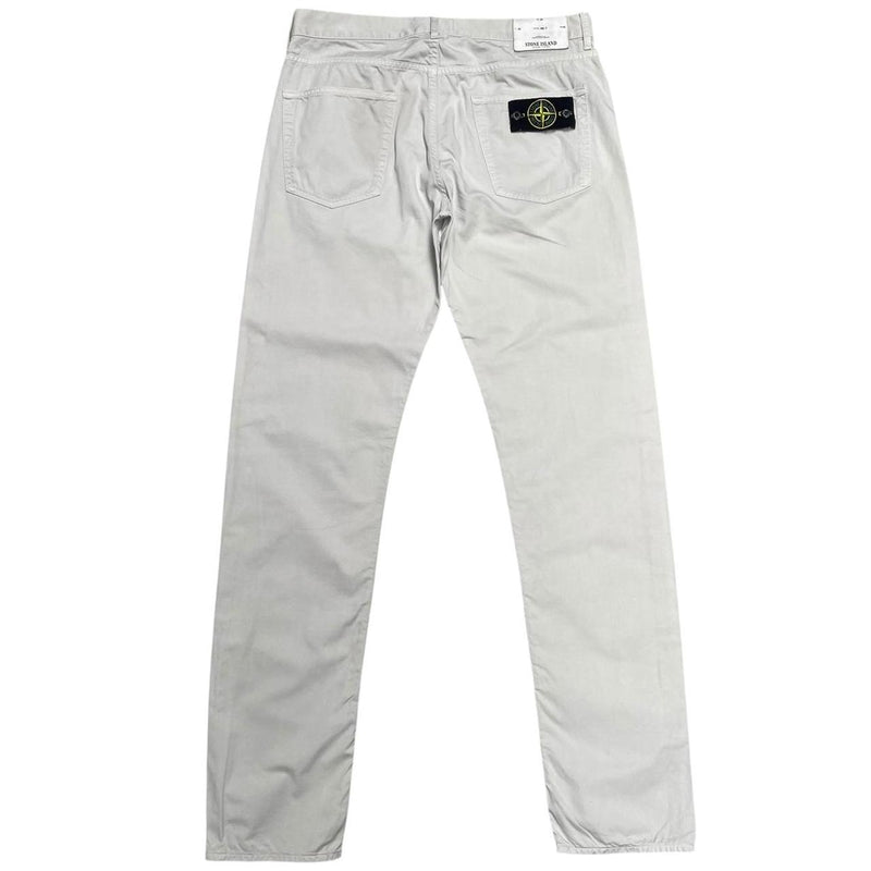 Stone Island Stone Grey RE-T Fit Cotton Trousers