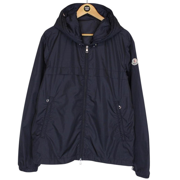 Moncler Gradignan Navy Blue Full Zip Nylon Double Hooded Jacket