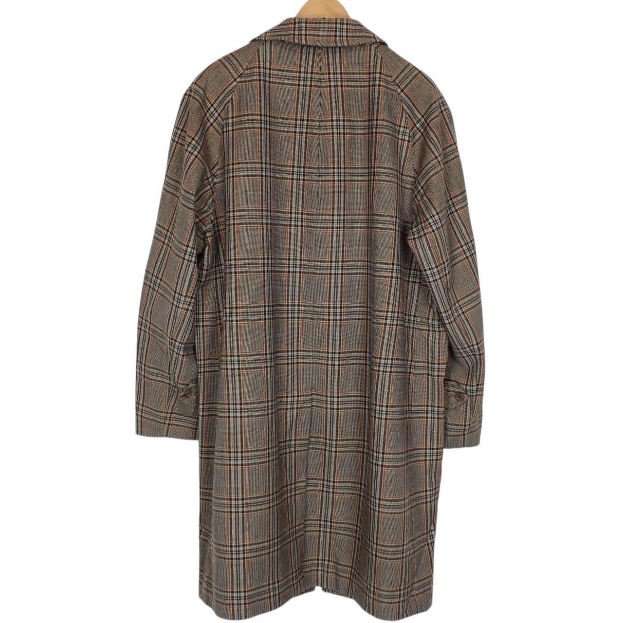 Vintage 90s Burberry Multicoloured Checked Virgin Wool Coat