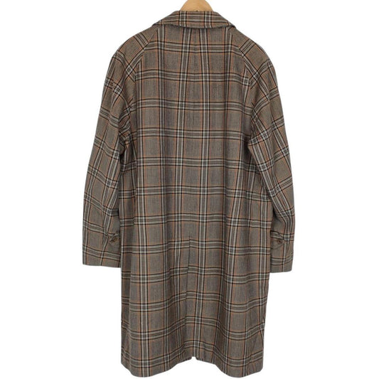 Vintage 90s Burberry Multicoloured Checked Virgin Wool Coat