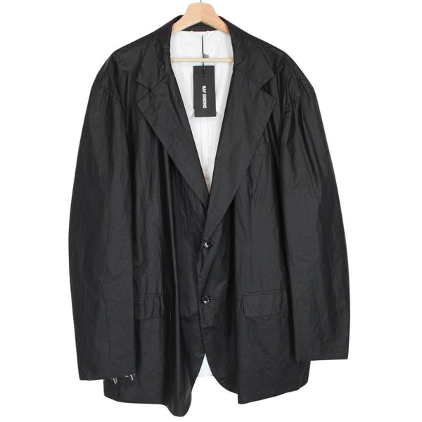 Raf Simons SS21 Black Technical Nylon Oversized Blazer