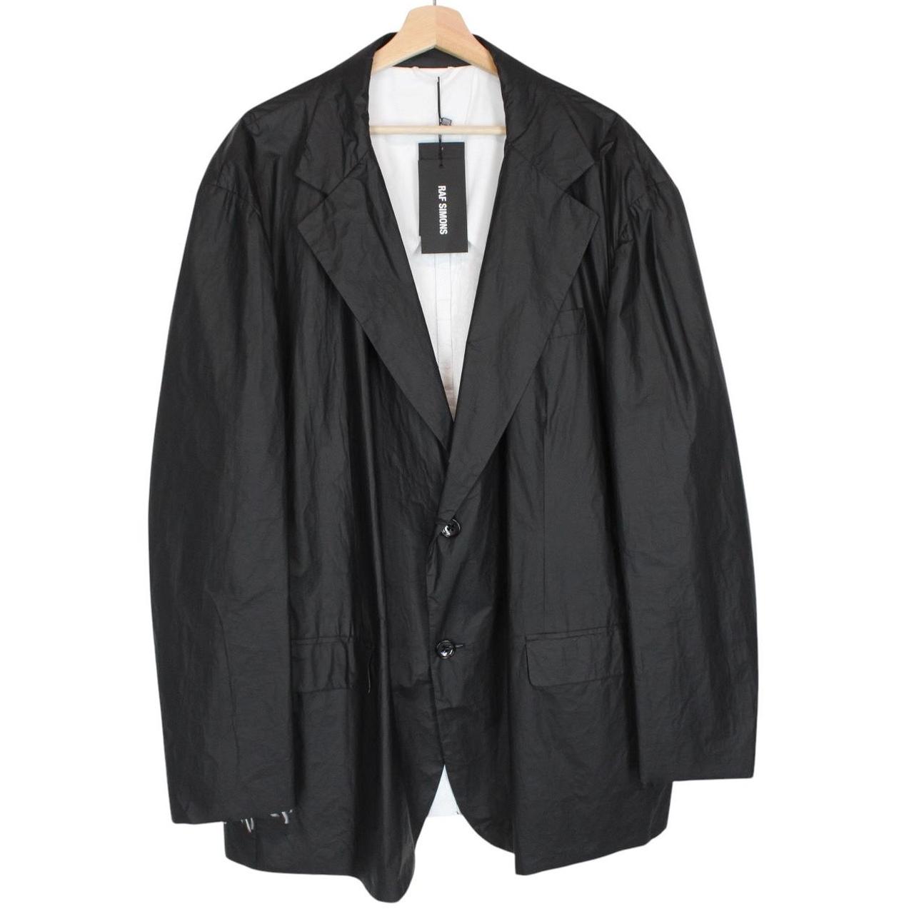 Raf Simons SS21 Black Technical Nylon Oversized Blazer