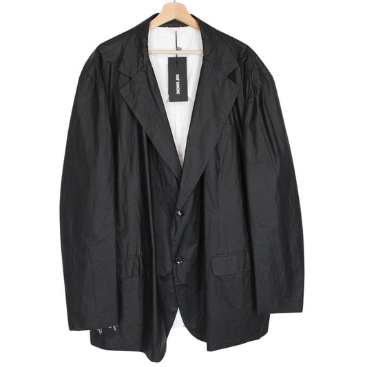 Raf Simons SS21 Black Technical Nylon Oversized Blazer