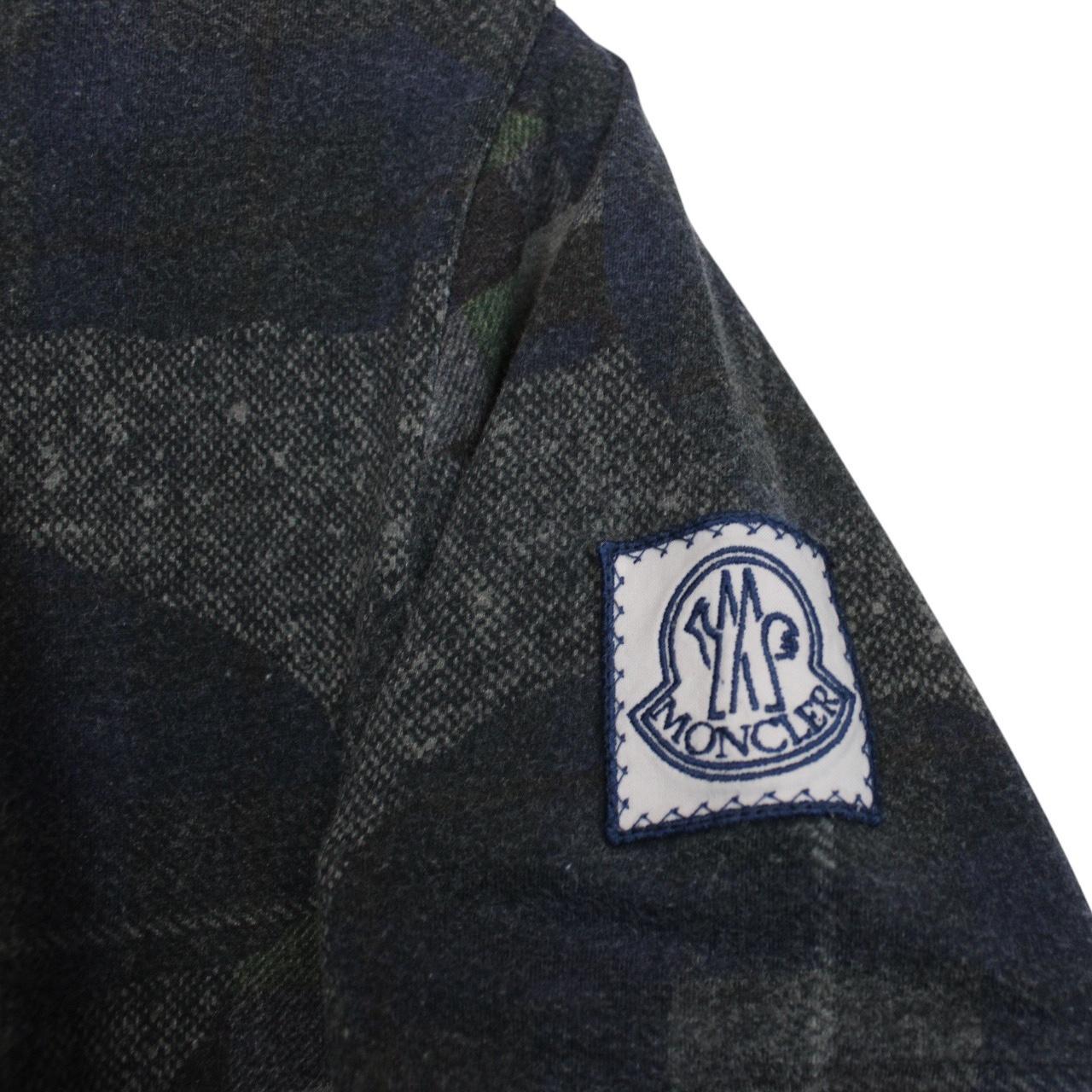 Moncler Gamme Bleu Dark Grey Logo Short Sleeve T-Shirt