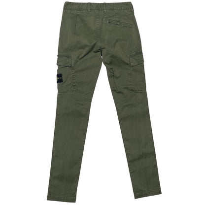 Stone Island AW 2022 Green Skinny Fit Cargo Trousers