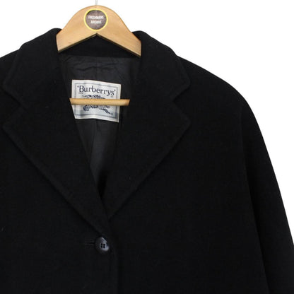 Vintage 90s Burberry Black Wool Blend Jacket