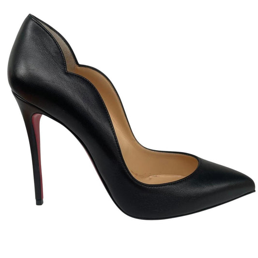 Christian Louboutin Black Leather Hot Chick 100mm High Heels