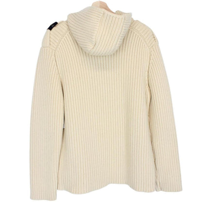 Vintage Stone Island AW 2006 Beige Ribbed Wool Knit Hoodie