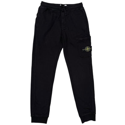 Stone Island SS 2024 Black Cotton Tracksuit Bottoms / Joggers