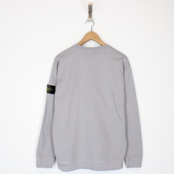 Stone Island SS 2024 Grey Cotton Sweatshirt Jumper