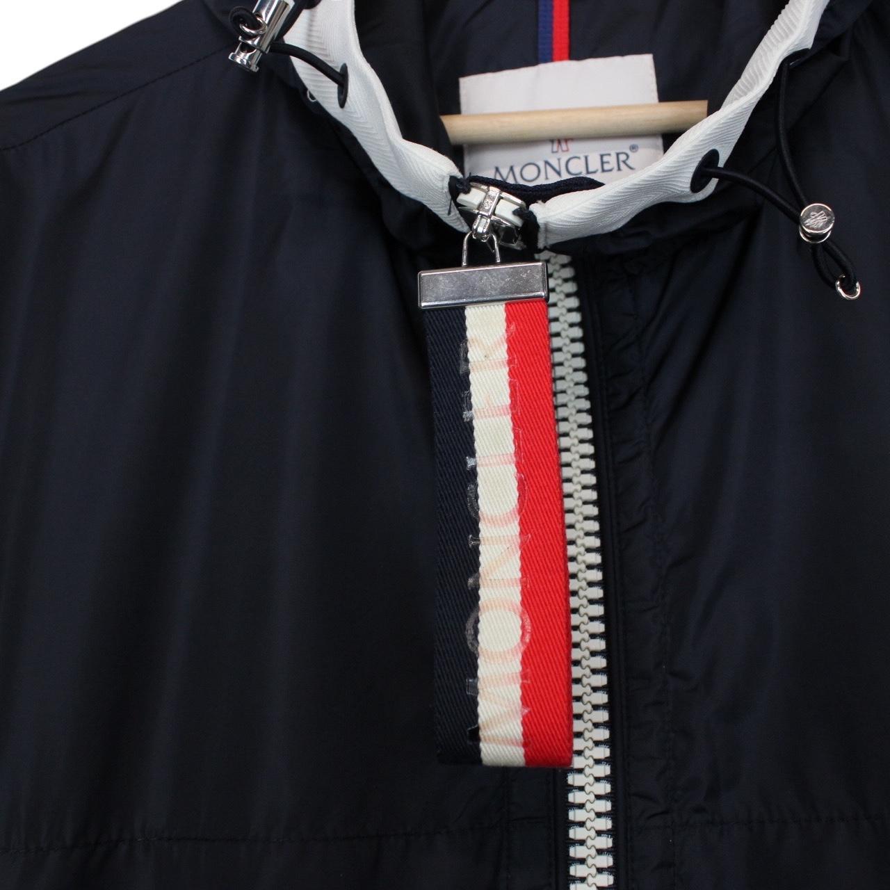 Moncler Alshat Navy Blue Full Zip Nylon Windbreaker Jacket
