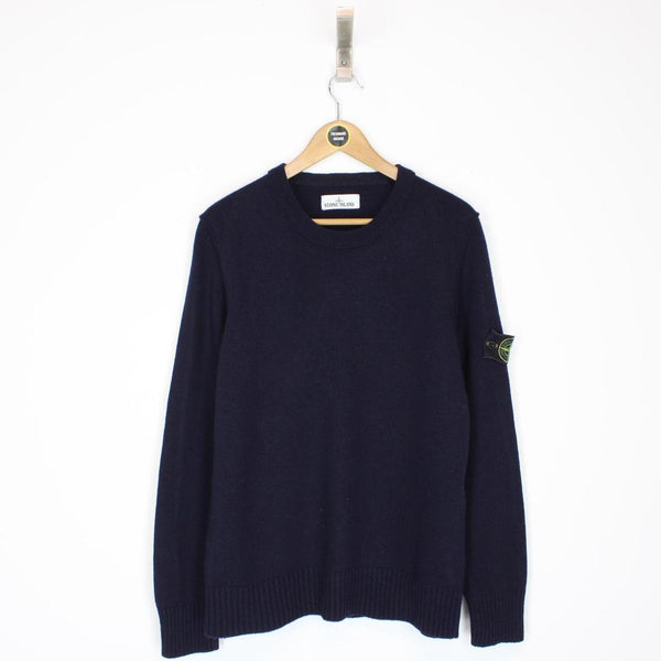 Stone Island AW 2016 Navy Blue Wool Knit Sweatshirt Jumper