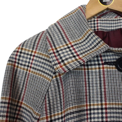 Vintage Aquascutum Multicoloured Plaid Check Wool Blend Coat