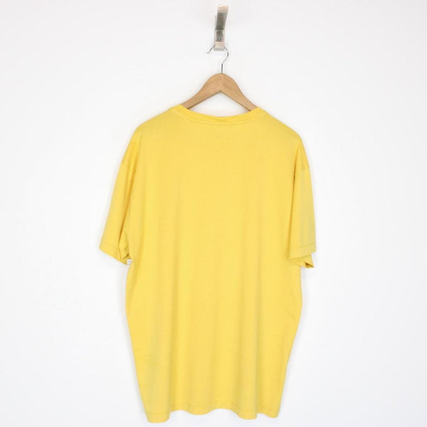 Stone Island Yellow Short Sleeve Compass Logo Cotton T-Shirt