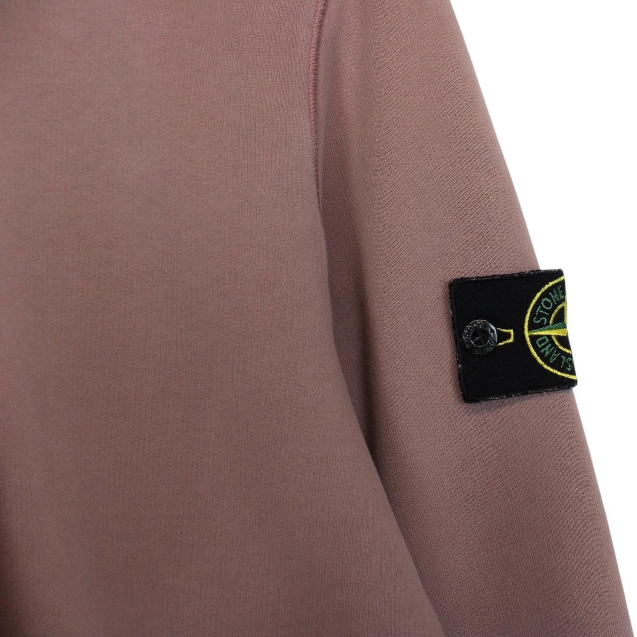 Stone Island AW 2018 Pink 1/4 Zip Cotton Sweatshirt Jumper