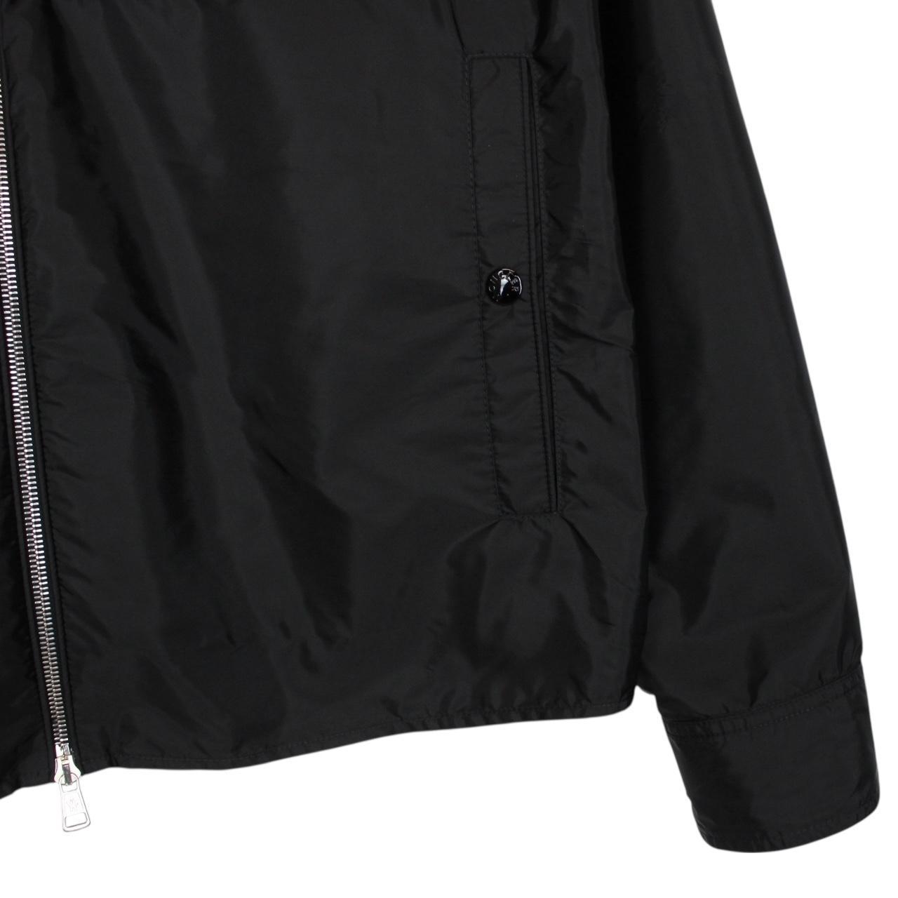 Moncler Camicia Black Full Zip 3 Pocket Nylon Overshirt Jacket