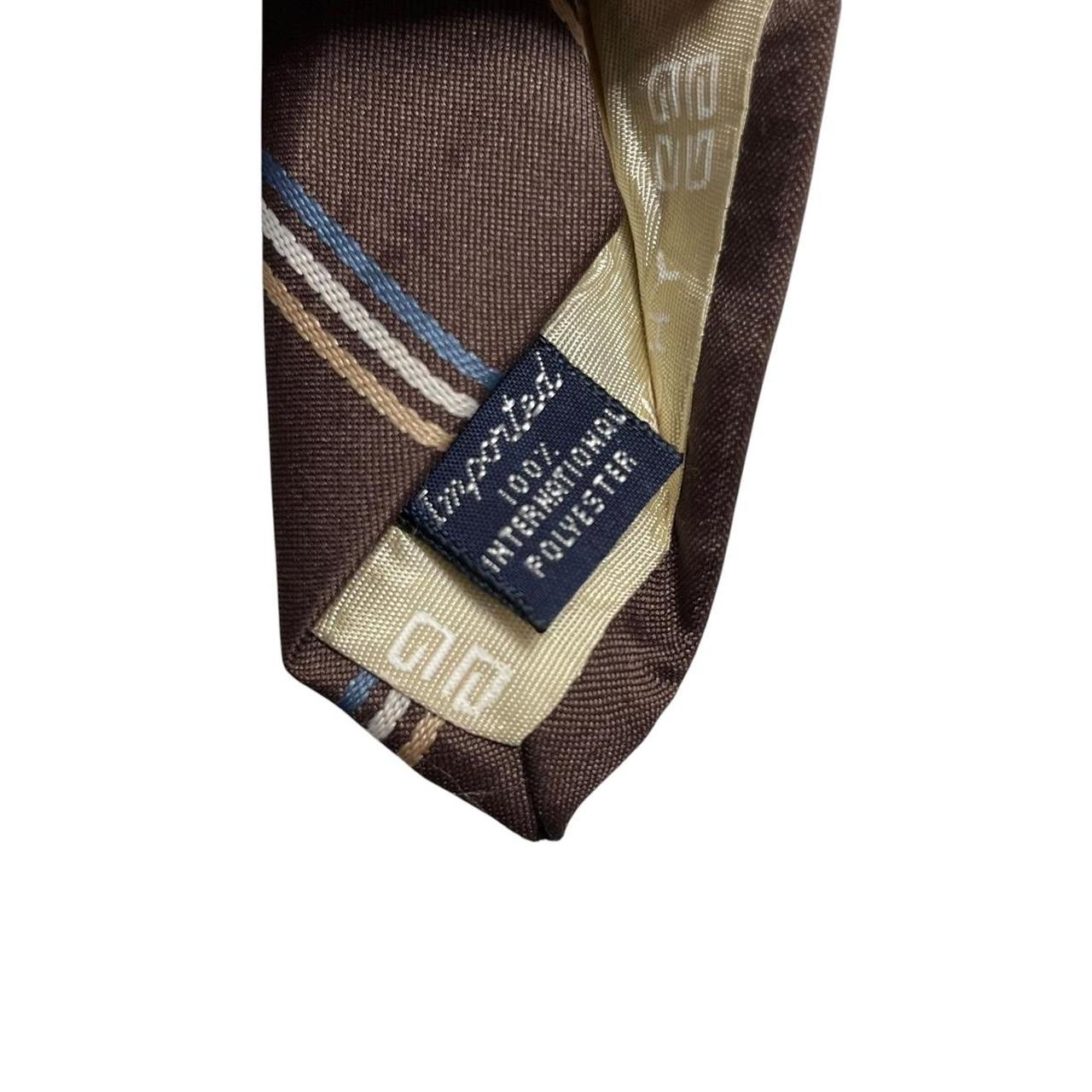 Vintage Givenchy Brown Striped Polyester Tie