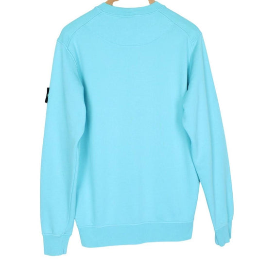 Stone Island Turquoise Blue Cotton Sweatshirt Jumper