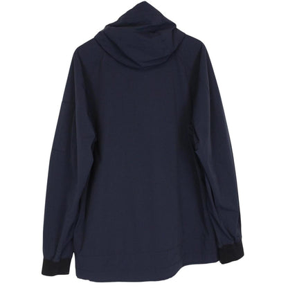 CP Company Navy Blue Nylon 1/4 Zip Lens Hooded Smock Jacket