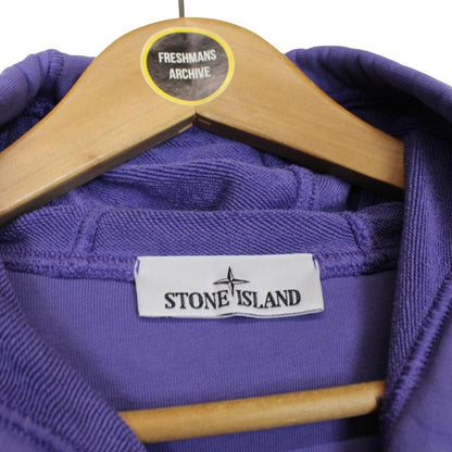 Stone Island SS 2024 Purple Cotton Hoodie Jumper