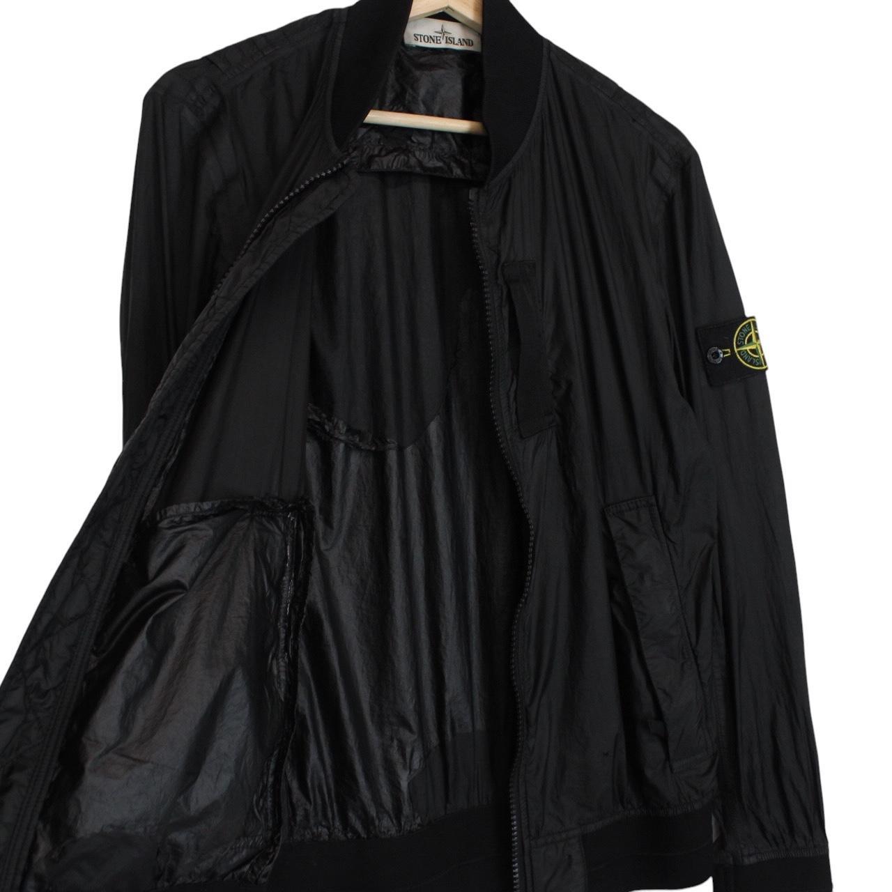 Stone Island SS 2015 Black Full Zip Nylon Bomber Jacket