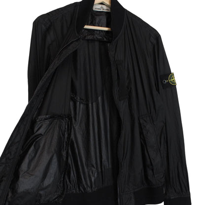 Stone Island SS 2015 Black Full Zip Nylon Bomber Jacket