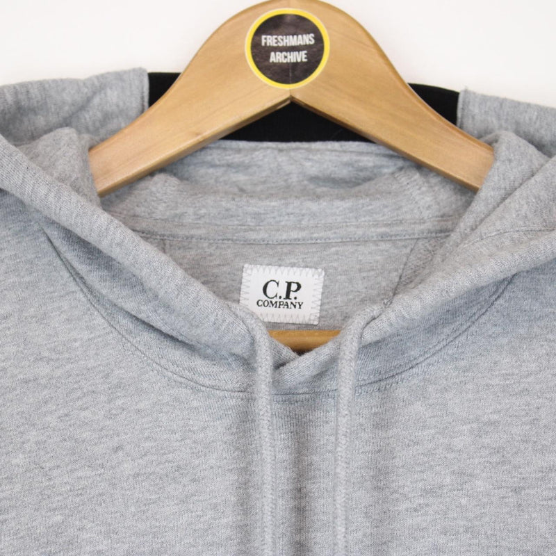 CP Company Grey Cotton Lens Hoodie Jumper