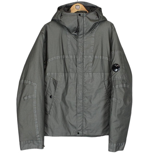 CP Company Khaki Green Goretex Infinium G-Type Hooded Down Lens Jacket
