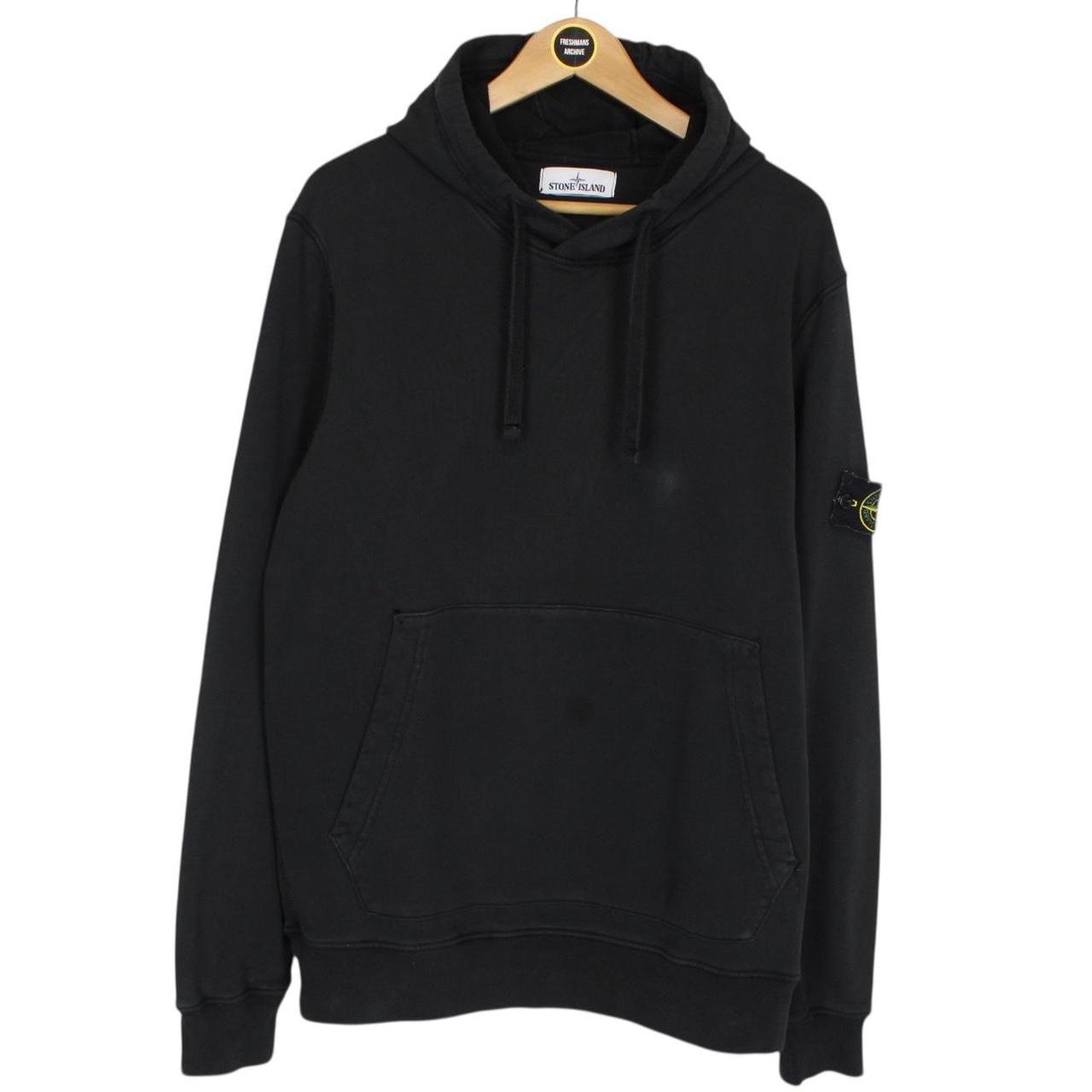 Stone Island SS 2020 Black Cotton Hoodie Jumper