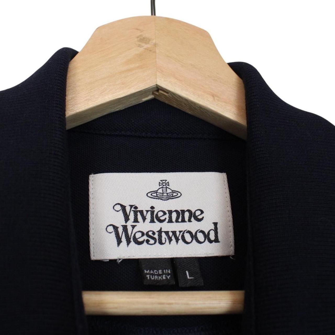 Vivienne Westwood Navy Blue Long Sleeve Orb Polo Shirt
