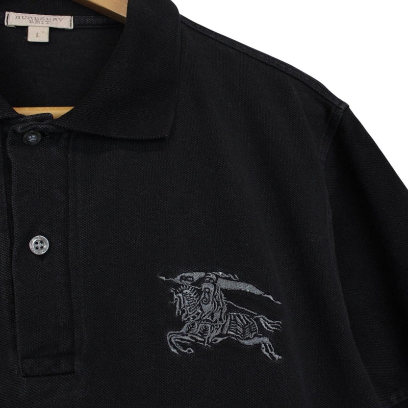 Burberry Brit Black Short Sleeve Cotton Polo Shirt