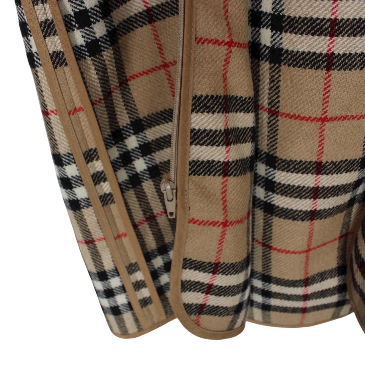 Vintage 90s Burberry Beige Nova Check Trench Coat Removable Lining